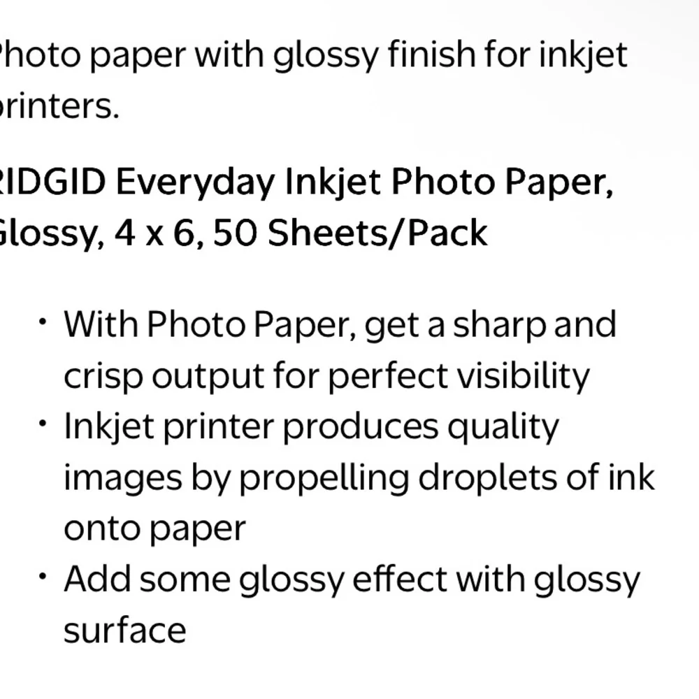 🫟 3/$25 — HP Inkjet Semi-Gloss Photo Paper - 50 4x6” White Sheets